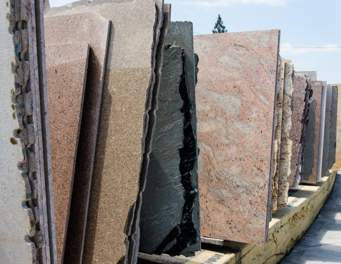 Granite Countertop Slabs in Yard