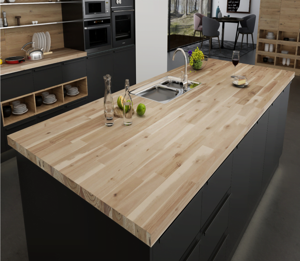 Acacia Island Top Butcher Blocks Free Estimate Traditional Designs Ltd
